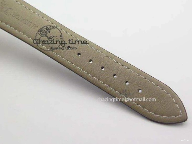 MiroTime 0505 Thermal Cellini Date YG Gold Sticks Dial On Brown Leather Strap A 3885